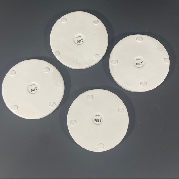 Pier 1, Butterfly Design Ceramic Coasters Set - Picture 3 of 4